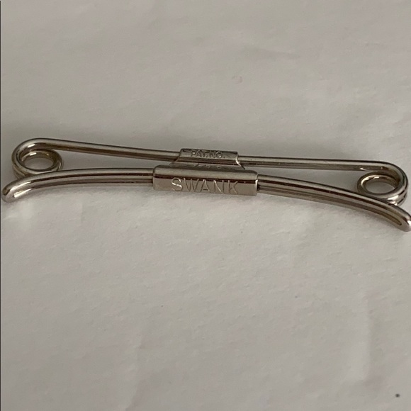 Men’s Mid century swank collar pin stay silver